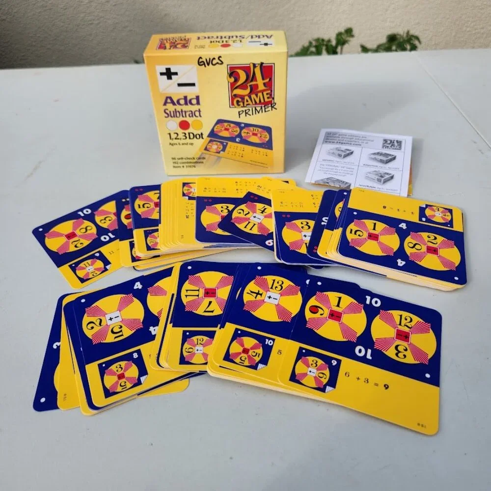 Suntex 24 Game Primer Add Subtract 96 Cards Addition Subtraction Educational